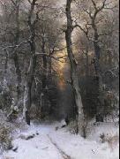 unknow artist Sunset in the Forest Sweden oil painting artist